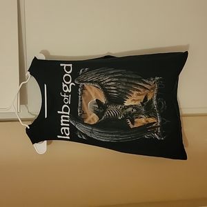 Lamb of God tour t-shirt cut into tank